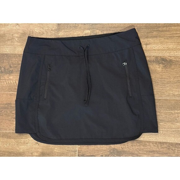 Magellan Womens Skort Black M 3 Zip Pockets Water Repellant Outdoors Fish Gear - Picture 1 of 7